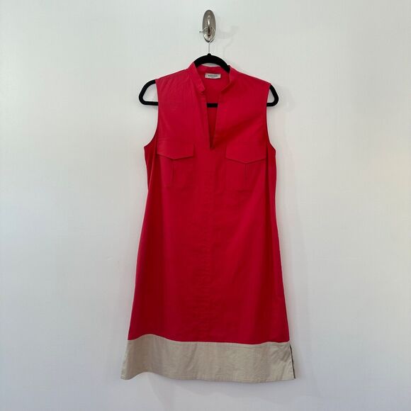 Rosso35 Womens Sleeveless Cotton Stretch A-Line Dress Size IT 44 US 8 Nautical - Picture 1 of 14